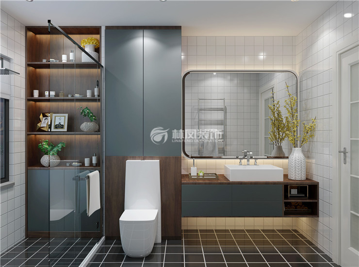 北歐風格衛(wèi)生間干濕分離設計裝修效果圖