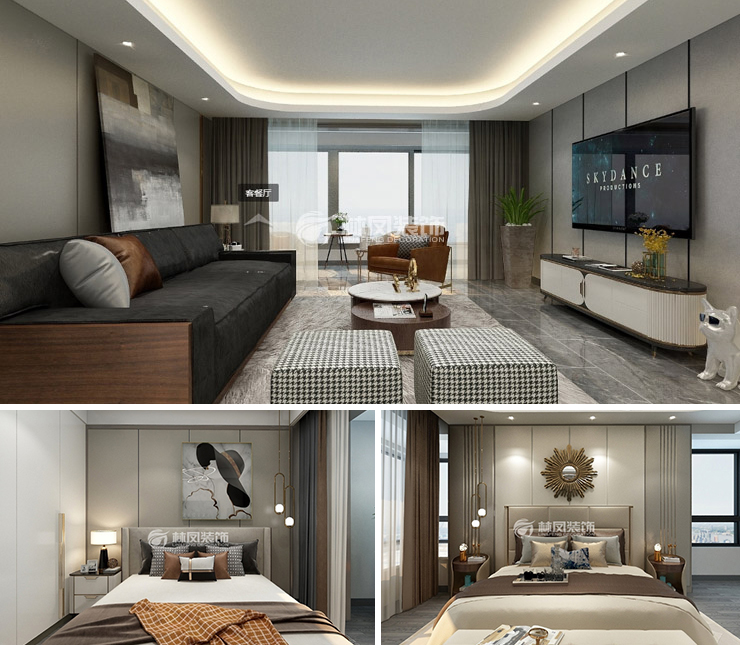 金輝江山云著240平現代簡約風格裝修效果圖