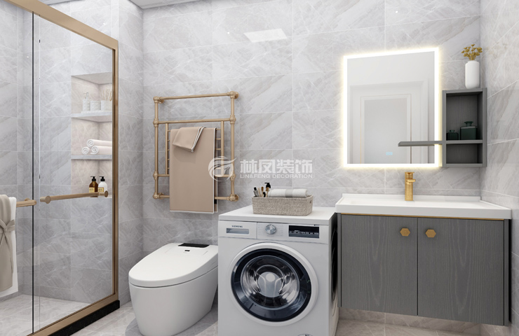 港式風(fēng)格衛(wèi)生間干濕分離設(shè)計(jì)裝修效果圖